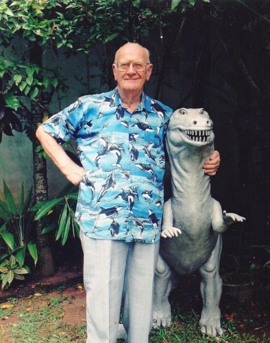 Fascinated by dinosaurs from a young age, Arthur C Clarke had a miniature T Rex replica in his Colombo garden