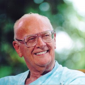 Arthur C Clarke (1917-2008) in a relaxed mood at his Colombo home, circa 2001